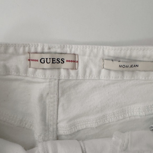 Guess White Ripped Mom Jeans - Picture 3 of 3
